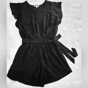DR2 Black Flutter Sleeve Jumpsuit
